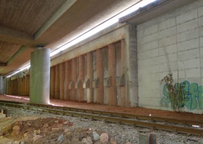 Unterführung Gleis Nr. 3312 Dahn/Bundenthal – Hangsicherung – Stützwand